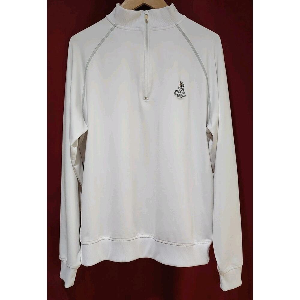 Men's Footjoy Golf Shinnecock Hills 1/4 Zip White Pullover - Medium